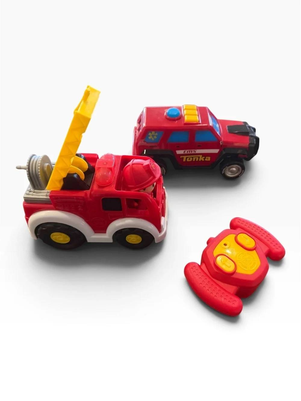Fire Truck and Tonka Rescue SUV Toy Vehicles Set